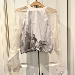 SKINGRAFT White Cropped Top - Sz Small